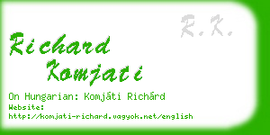 richard komjati business card